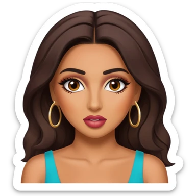 huda from love island crashout face  sticker