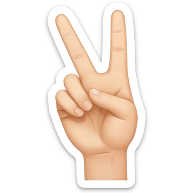 Peace sign with thumb sticking out sticker
