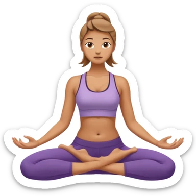 donna che fa yoga gambe icrociate sticker