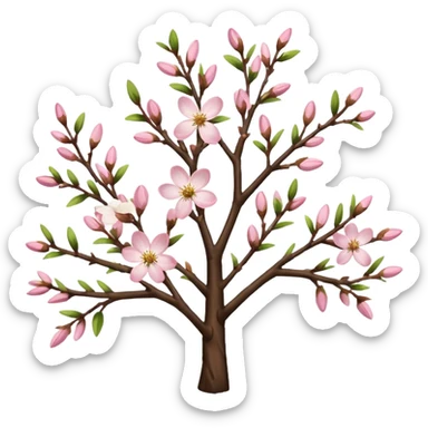 almond tree sticker