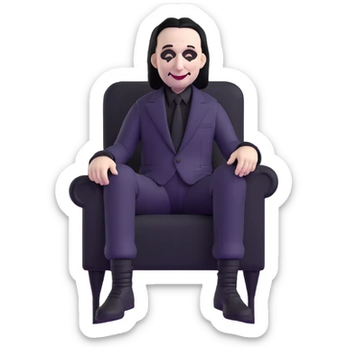 Marilyn Manson sitting and smiling sticker