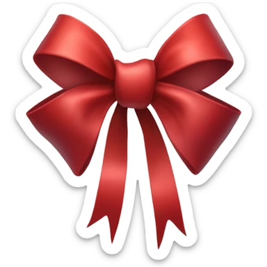 Red bow sticker