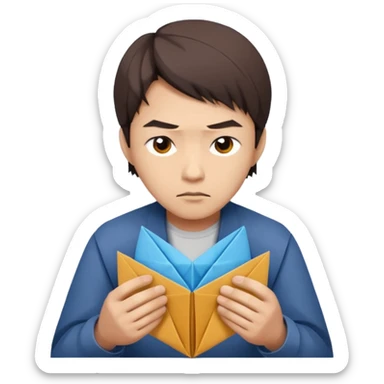 the man who does origami sticker