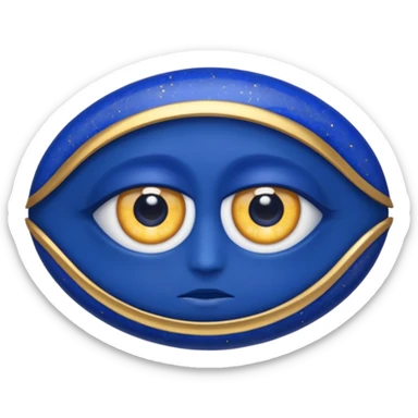 lapis lazuli with eyes c sticker