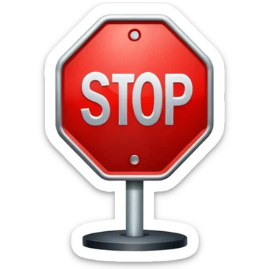 señal de pare con fondo verde sticker