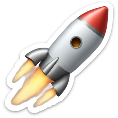 Blowed rocket sticker