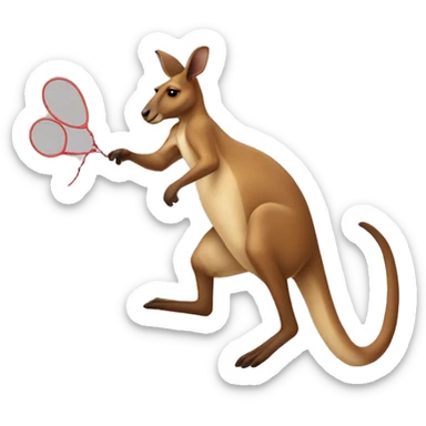 a kangaroo doing double dutch with other kangaroos sticker