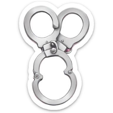 Pink handcuffs  sticker