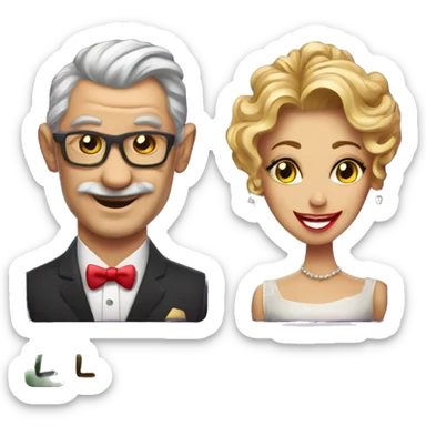 Slot machine titled "Mr and Mrs slots" sticker