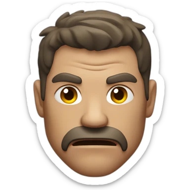  Muscular, angry man sticker