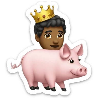 A prince cted on Pig sticker