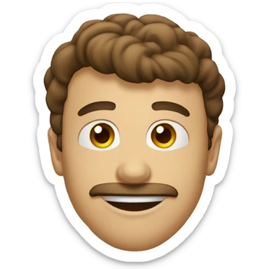 marijuana, squint, guy smile, brown eyes sticker