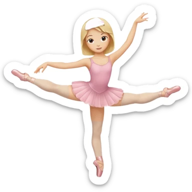 Blond Girl doing Ballett sticker
