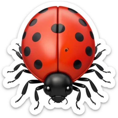 classic ladybug emoji, no legs sticker