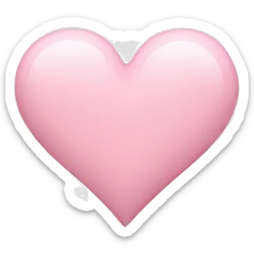 light pink heart sticker
