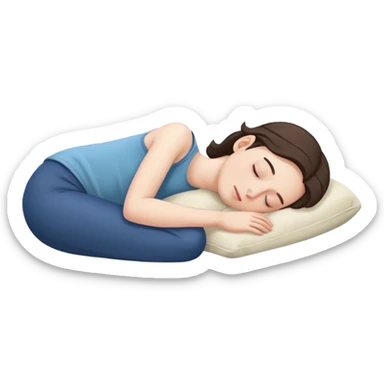 person sleeping on their back sticker