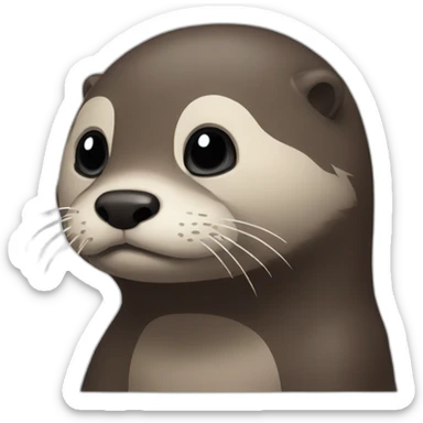 sad otter emote sticker