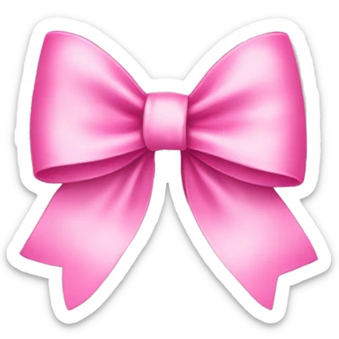 Pink bow sticker
