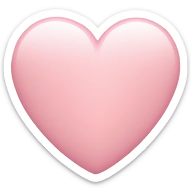 light pink heart sticker