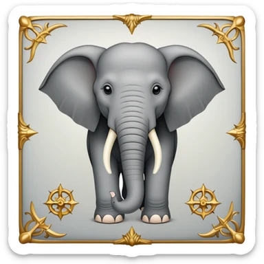 Game Of Thrones Style Elephant Sigil in square picture form  sticker