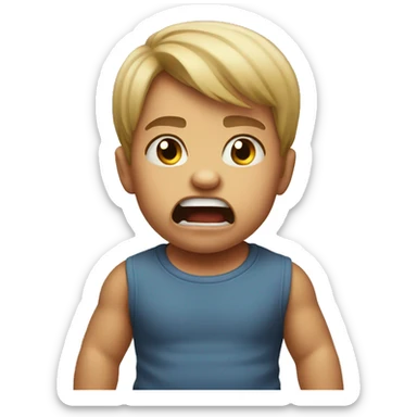 furious toddler sticker