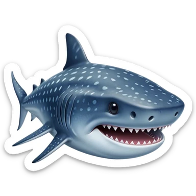 whale shark with no teeth sticker