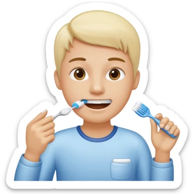 Brushing your teeth sticker
