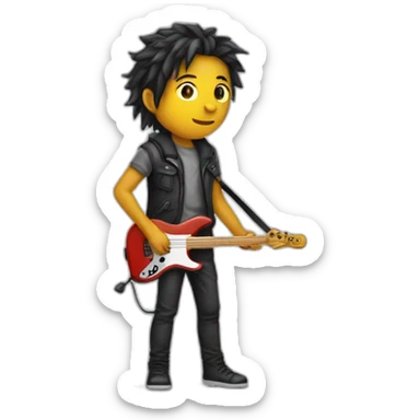 Gamer musicien sauvage futuriste sticker