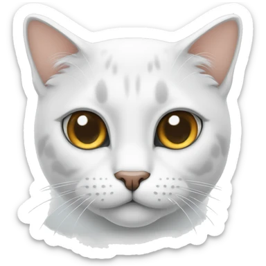 Gato branco de olhos azuis sticker
