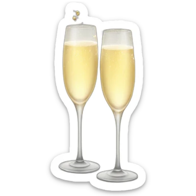 Champagne Glasses Cheers christmas sticker