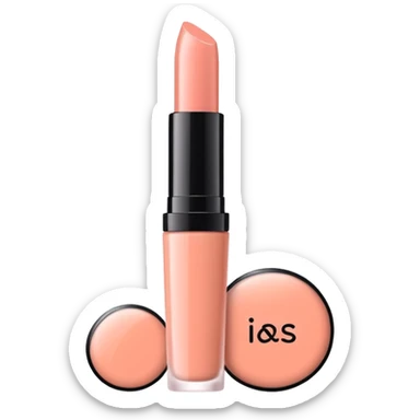 salmon pink makeup packaging sticker