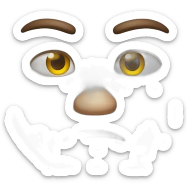 disgruntled face sticker