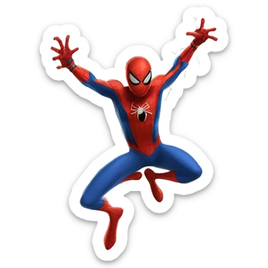 spider-man shooting webs sticker