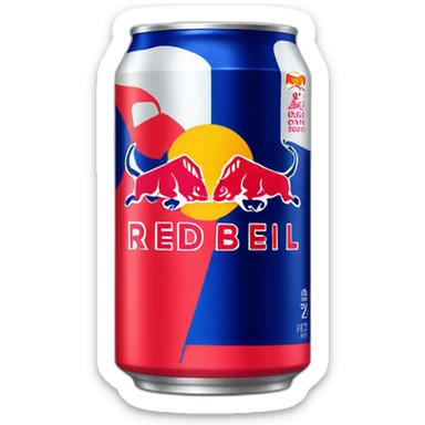 Redbull drink can sticker