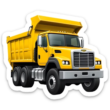 Dump Truck - Freightliner 114SD (Model Year: 2022) (Iconic colour: Yellow with black and silver) sticker