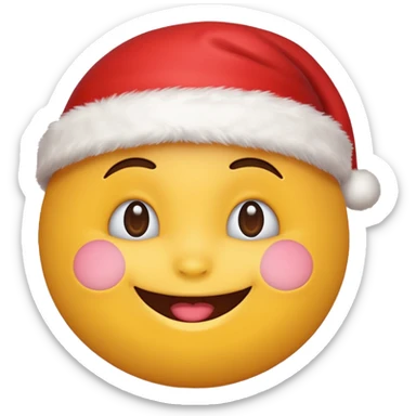 Cute christmas emoji sticker