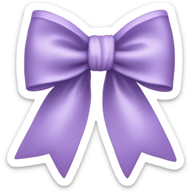 Thin lilac bow sticker