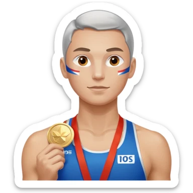 russia sport silver medal sticker