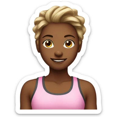 Workout girly sticker