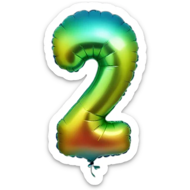 balloon-shaped-like-number-1 sticker