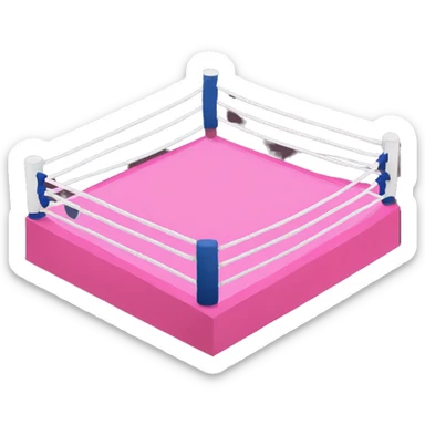 Boxing ring with pink  sticker