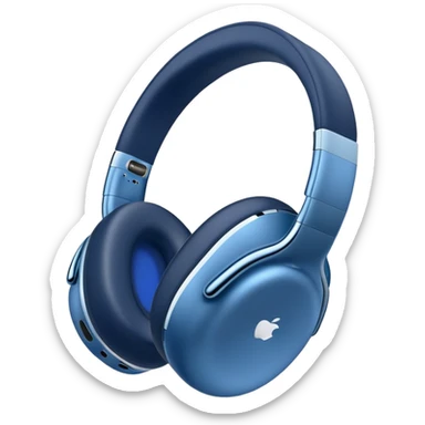 blue airpods max headphones sticker