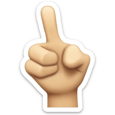 Hand with Thumb up and middle finger  extended emoji sticker