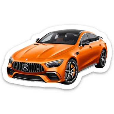 Mercedes amg gt 63 orange colour sticker