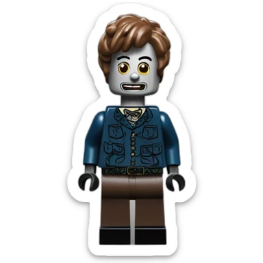 Minifig Lego frighten sticker