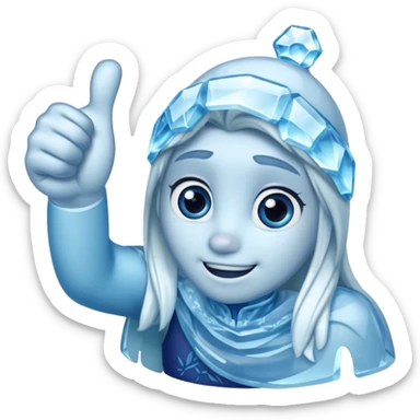 freezing thumbs up sticker