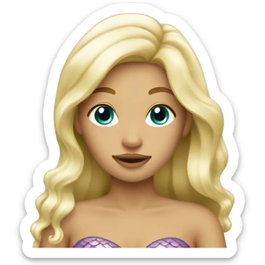 Blonde mermaid sticker