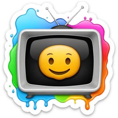 un gif texte qui défile  "BREAKSTYLEZ TV"  change de couleur sur fond noir sticker