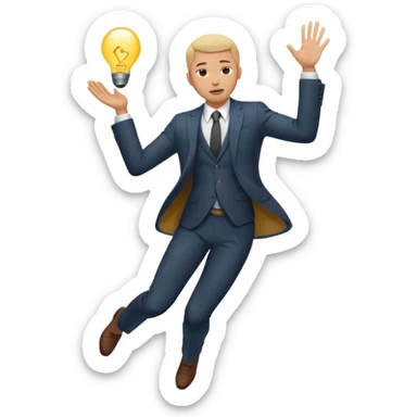 Person in Suit Levitating sticker