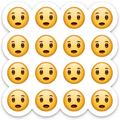 correct but do it in sets of 16 emotions sticker